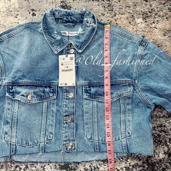 ZARA Bloggers Fav Cropped Denim Jacket - Picture 9 of 10